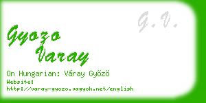 gyozo varay business card